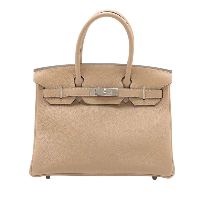 Hermès Clemence Birkin Retourne 30 Brown Leather Very good condition - Front View