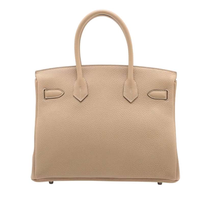 Hermès Clemence Birkin Retourne 30 Brown Leather Very good condition - Back View
