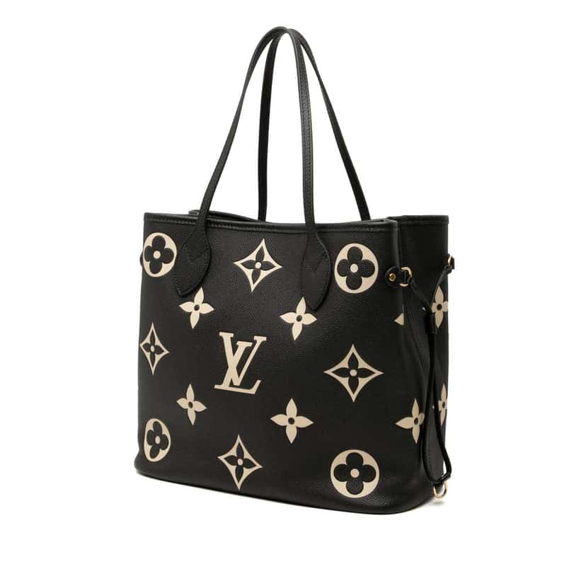Louis Vuitton Bicolor Monogram Giant Empreinte Neverfull MM Black Leather Very good condition - Back View
