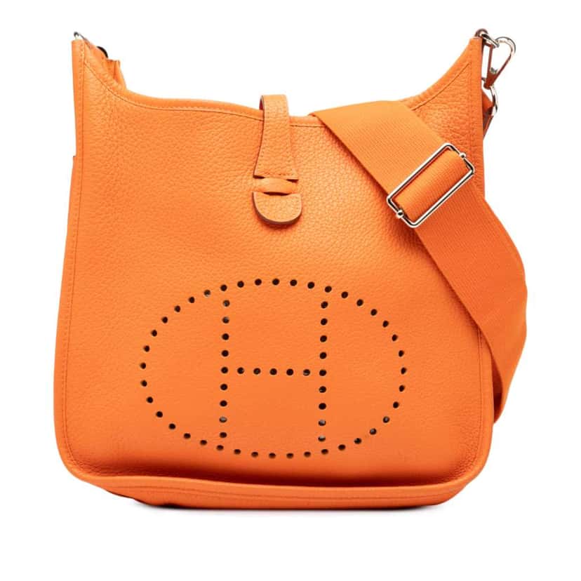 Hermès Clemence Evelyne III 29 Orange Leather Very good condition - Front View