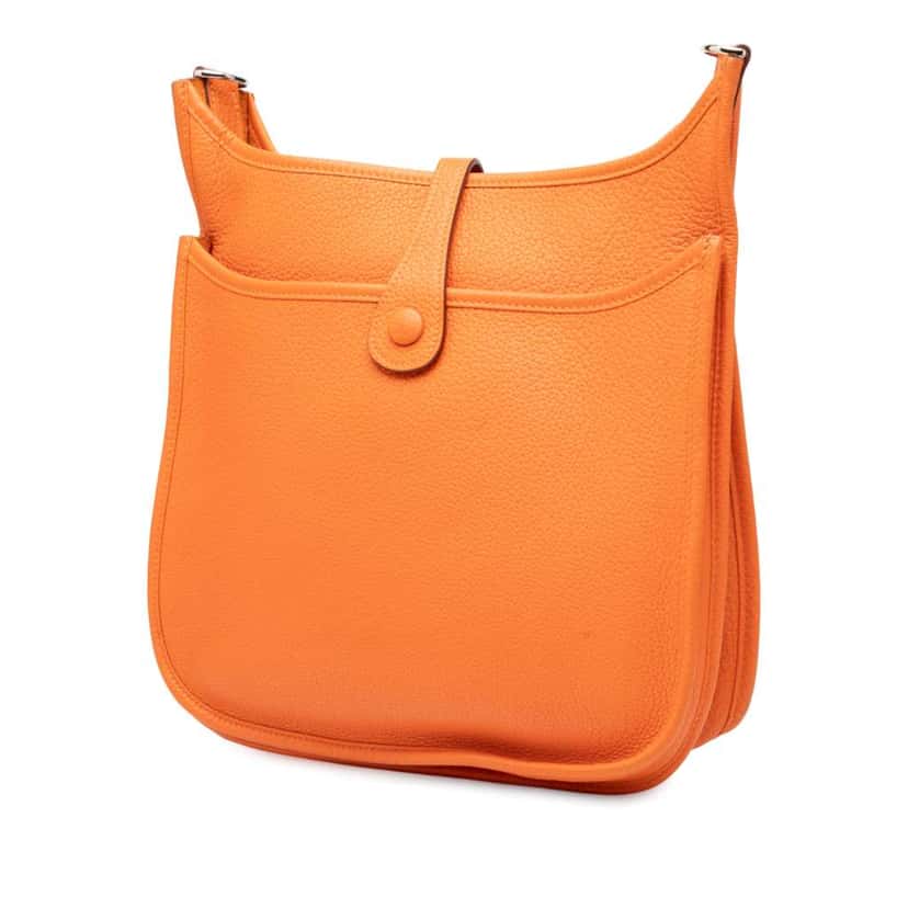 Hermès Clemence Evelyne III 29 Orange Leather Very good condition - Back View