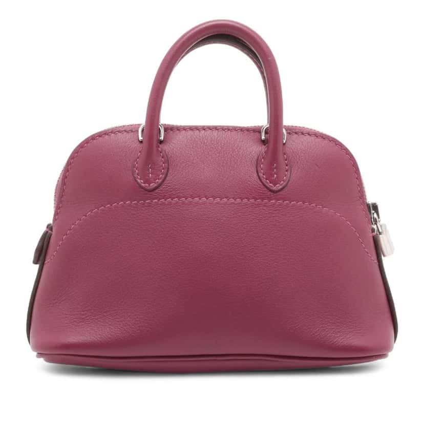 Hermès Micro Mini Evercolor Bolide 1923 Purple Leather Good condition - Back View