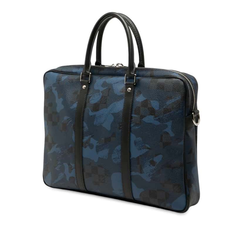 Louis Vuitton Damier Cobalt Camouflage Porte Documents Voyage PM Blue Good condition - Back View