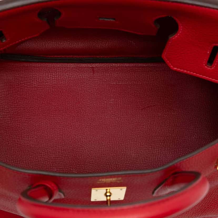 Hermès Togo Birkin Retourne 35 Red Leather Good condition - Model View