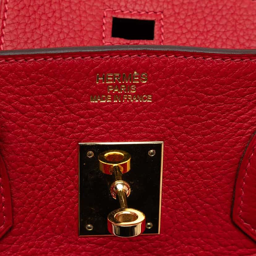 Hermès Togo Birkin Retourne 35 Red Leather Good condition - Box View