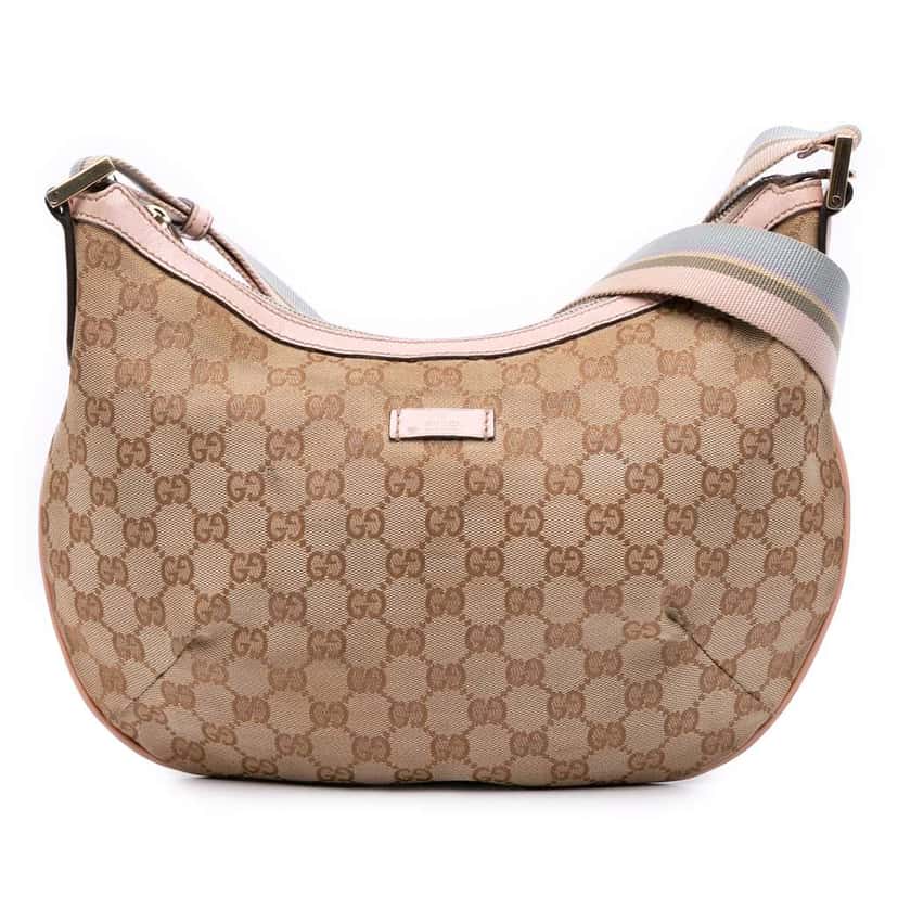 Gucci GG Canvas Web Crossbody Brown Canvas Good condition - Front View