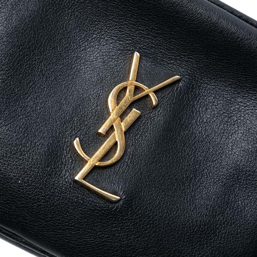 Saint Laurent Calfskin Monogram Blogger Bag Black Leather Good condition - Box View