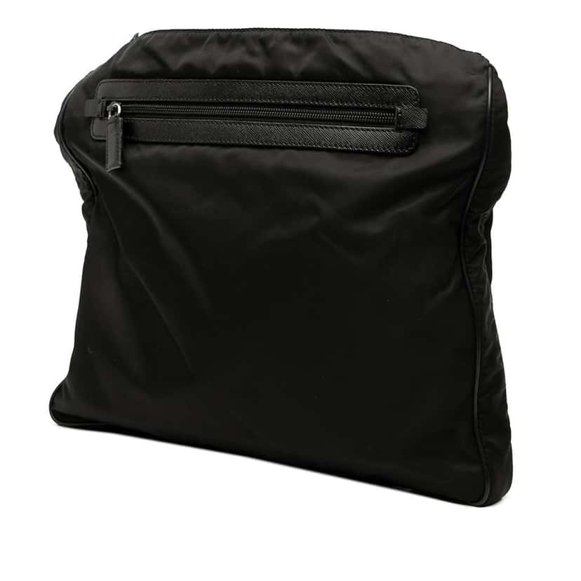 Prada Tessuto Zip Top Crossbody Black Good condition - Back View
