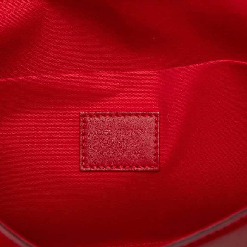 Louis Vuitton Monogram Vernis Pochette Felicie Red Leather Good condition - Box View