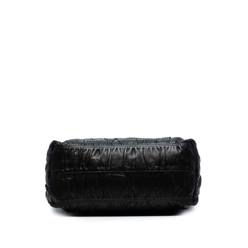 Prada Nappa Gaufre Tote Black Leather Good condition - Inside View