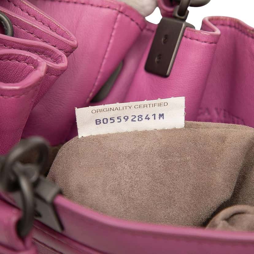 Bottega Veneta Nappa Intrecciato Bucket Bag Pink Leather Very good condition - Box View