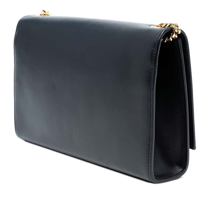 Saint Laurent Medium Smooth Calfskin Classic Monogram Kate Tassel Crossbody Black Leather Good condition - Back View
