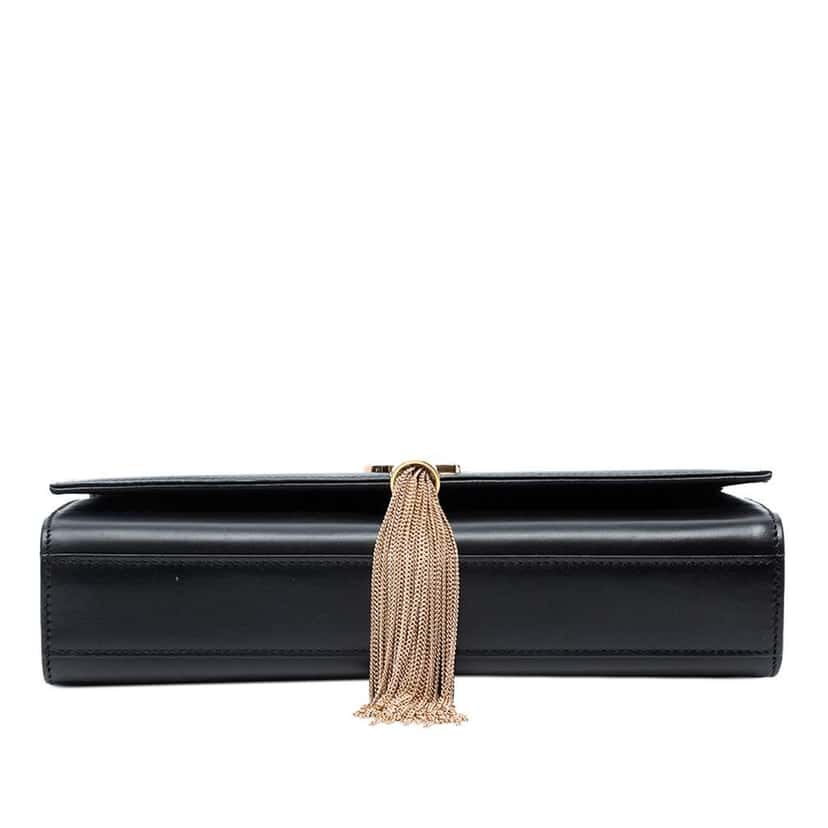 Saint Laurent Medium Smooth Calfskin Classic Monogram Kate Tassel Crossbody Black Leather Good condition - Inside View