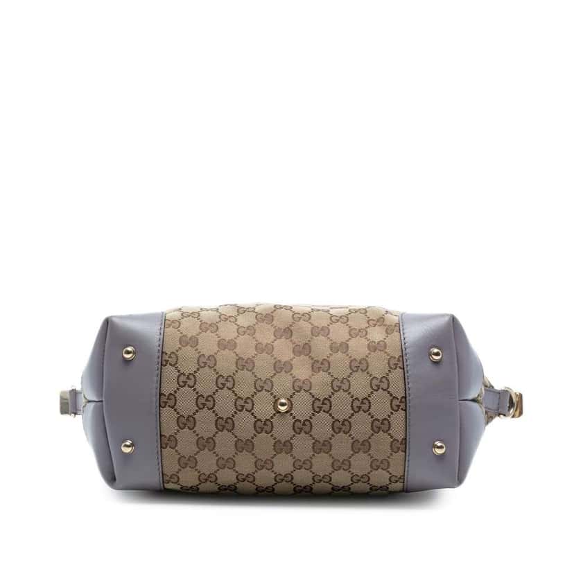 Gucci GG Canvas Heart Bit Satchel Brown Canvas Good condition - Inside View