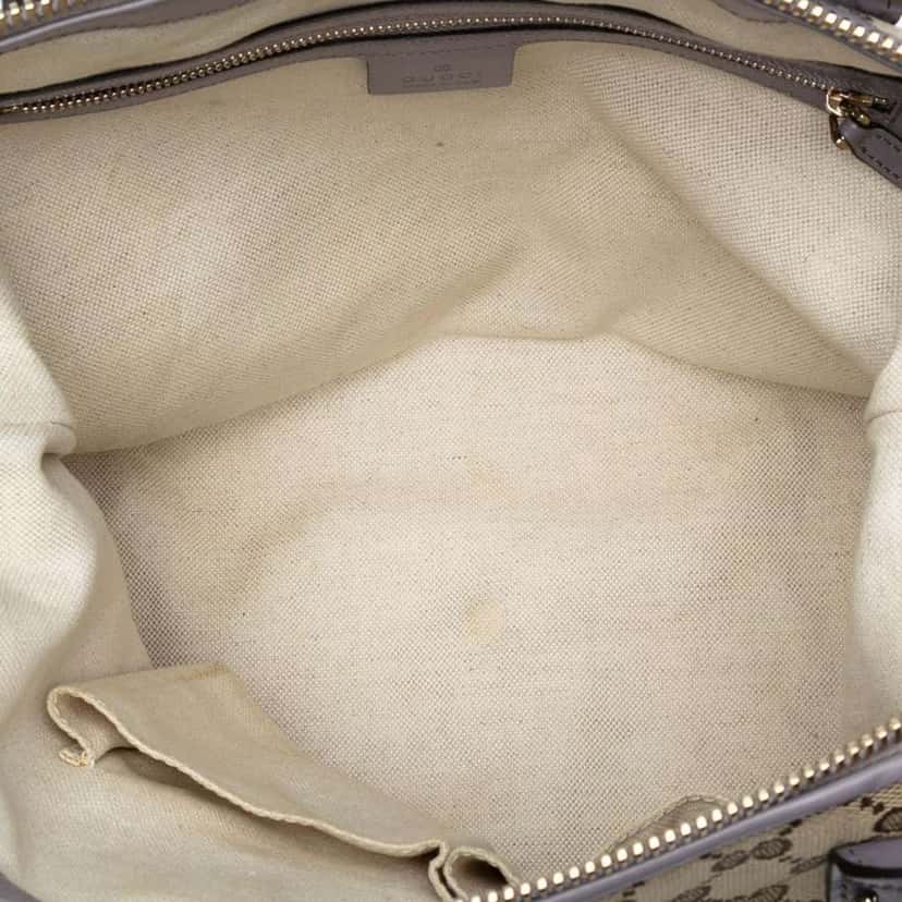 Gucci GG Canvas Heart Bit Satchel Brown Canvas Good condition - Model View