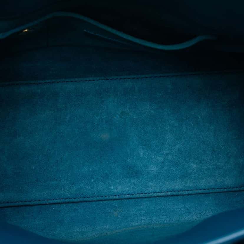 Saint Laurent Baby Leather Sac De Jour Satchel Blue Leather Good condition - Model View