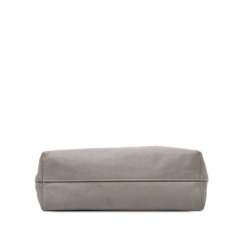 Prada Vitello Daino Open Convertible Tote Grey Leather Good condition - Inside View