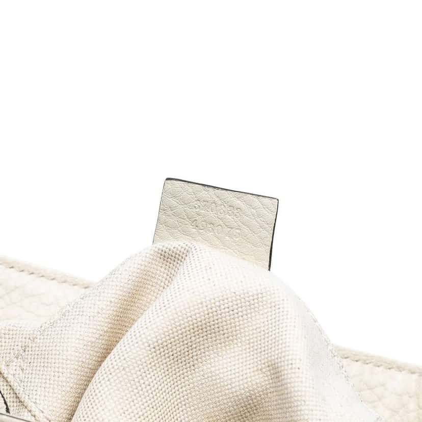 Gucci Leather Bamboo Tassel Backpack White Leather Good condition - Box View