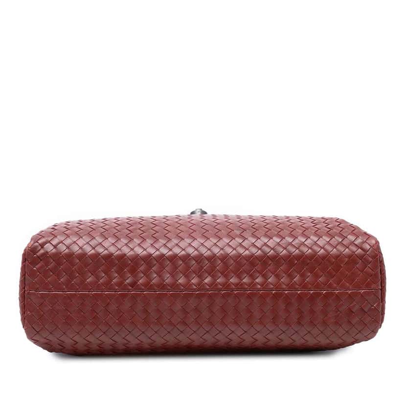 Bottega Veneta Nappa Intrecciato Briefcase Red Leather Good condition - Inside View