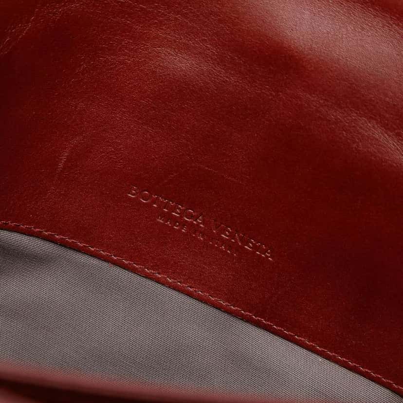 Bottega Veneta Nappa Intrecciato Briefcase Red Leather Good condition - Box View
