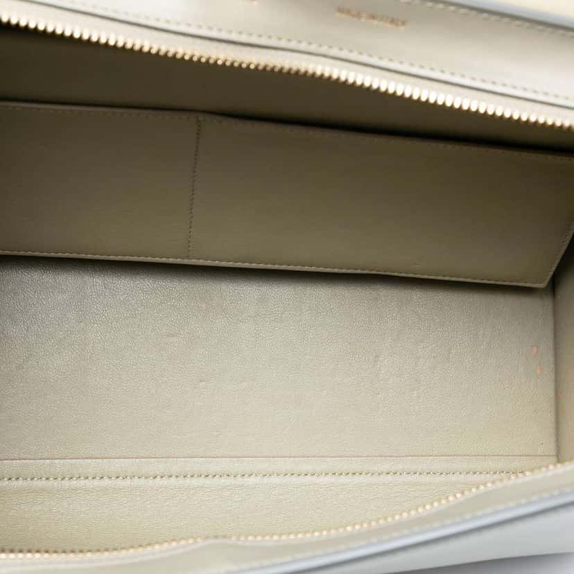 Celine Medium Bicolor Leather Trapeze Satchel Blue Leather Good condition - Model View