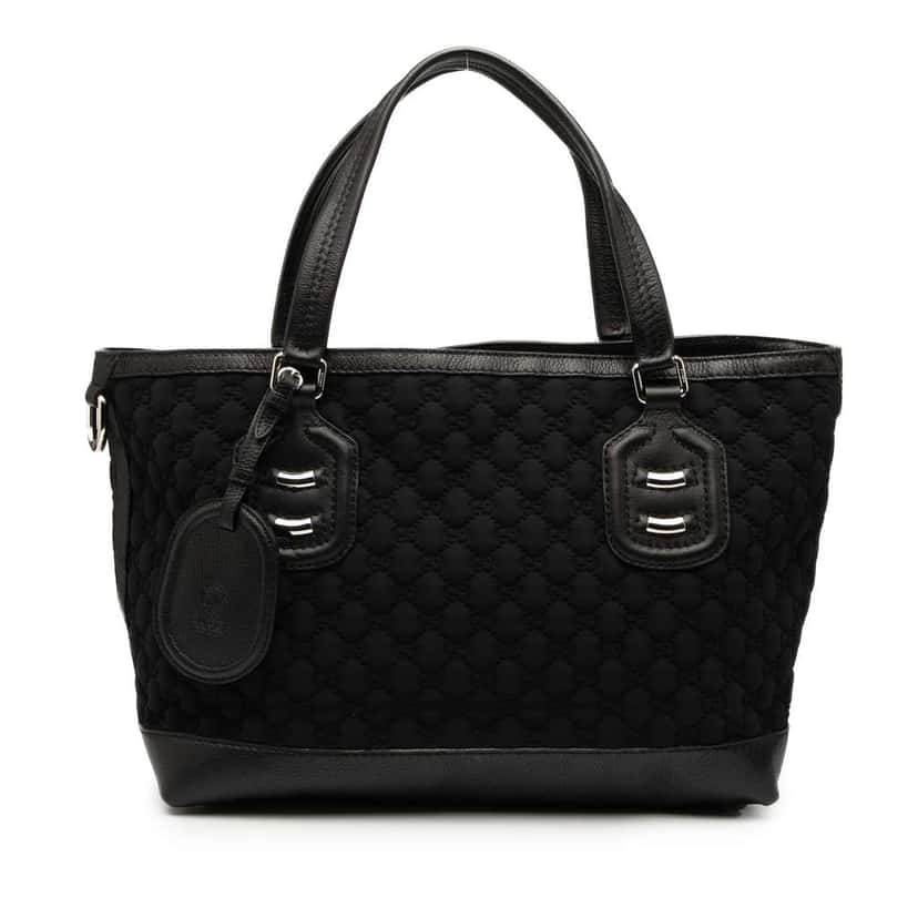 Gucci GG Neoprene Techno Tag Tote Black Polyester Very good condition - Front View