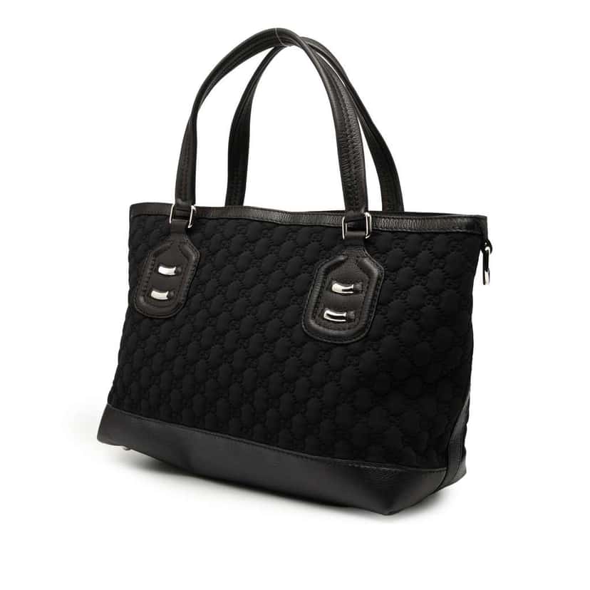 Gucci GG Neoprene Techno Tag Tote Black Polyester Very good condition - Back View