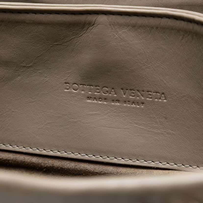 Bottega Veneta Small Nappa Intrecciato Roma Satchel Grey Leather Good condition - Box View