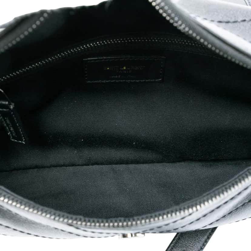 Saint Laurent Studded Calfskin Stardust Monogram Niki Body Bag Black Leather Good condition - Model View