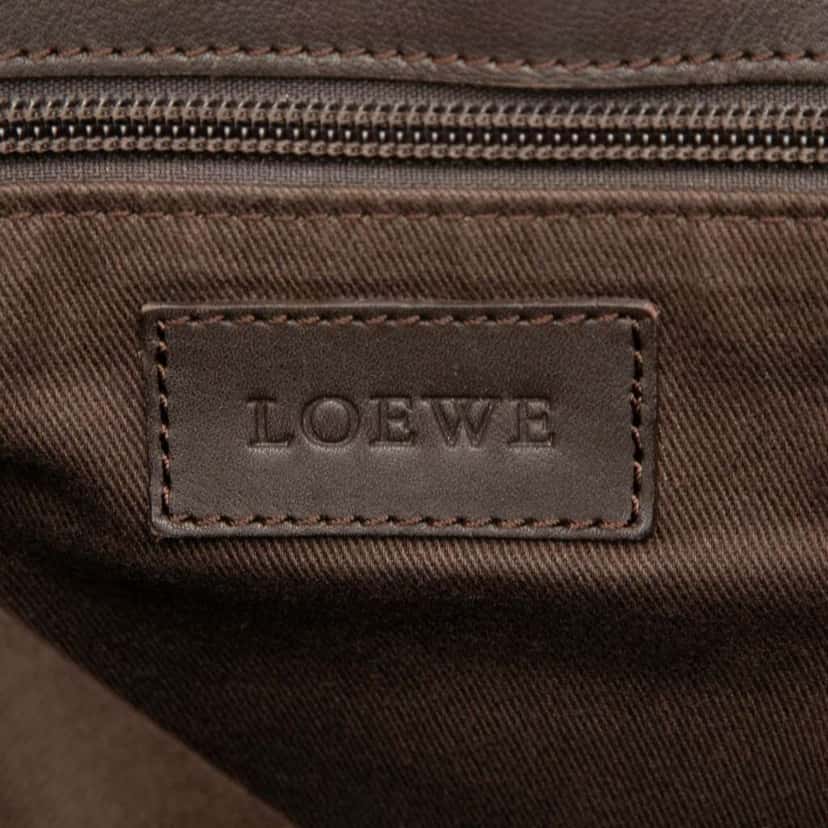 Loewe Anagram Coated Canvas Flap Crossbody Brown Very good condition - Box View
