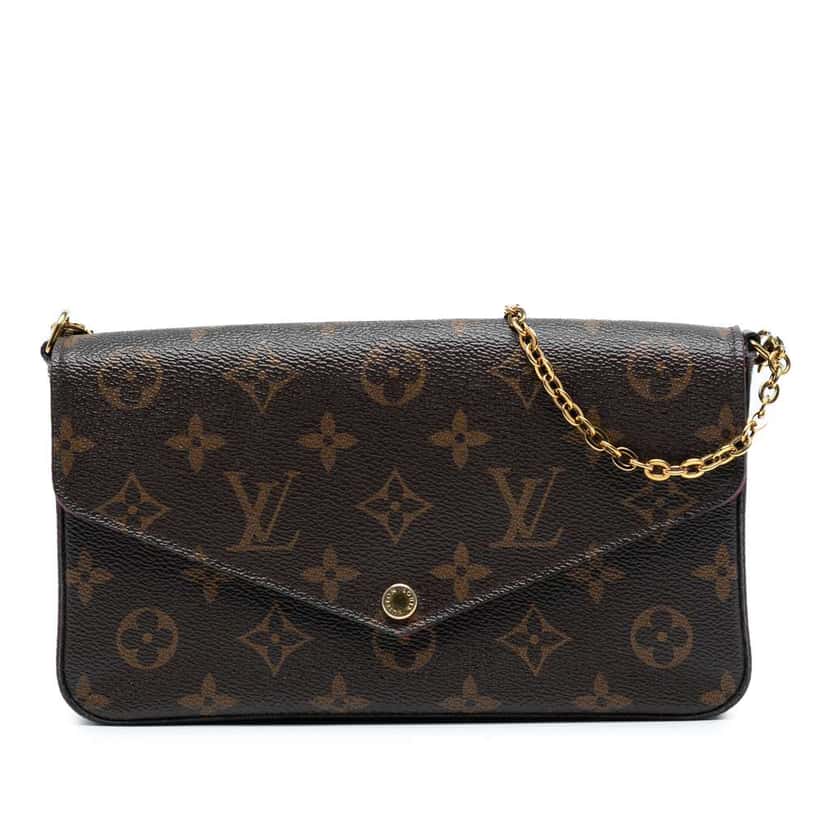 Louis Vuitton Monogram Pochette Felicie Brown Good condition - Front View