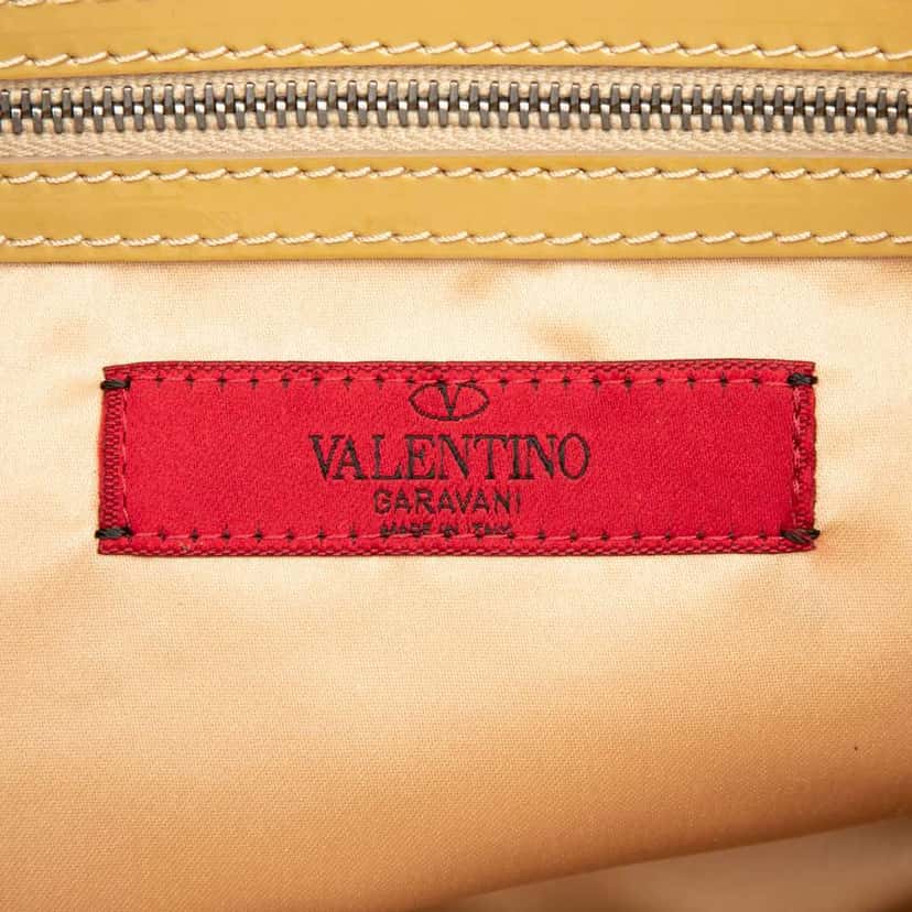 Valentino Floral Embellished Satin Satchel Brown Satin Good condition - Box View
