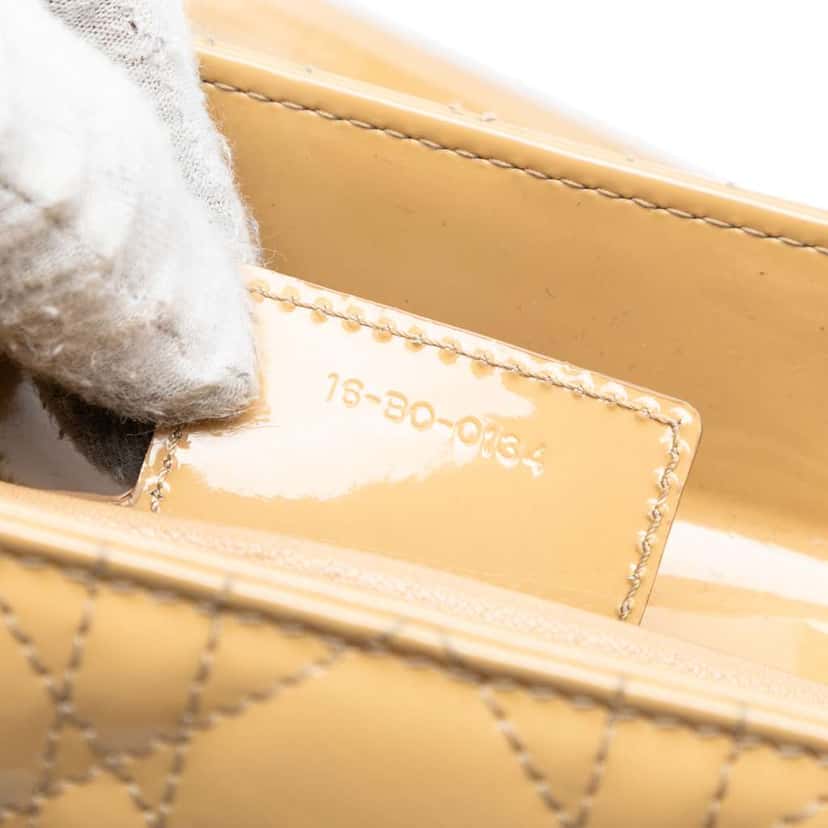 Dior Medium Patent Cannage Lady Dior Brown Leather Good condition - Box View