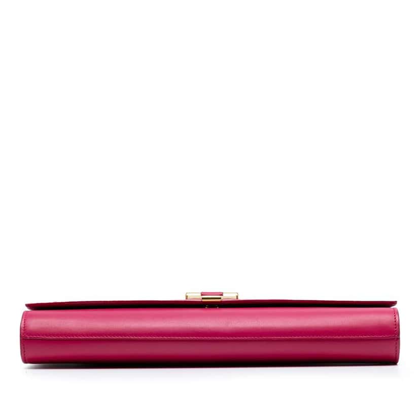 Saint Laurent Leather Chyc Ligne Clutch Pink Leather Good condition - Inside View