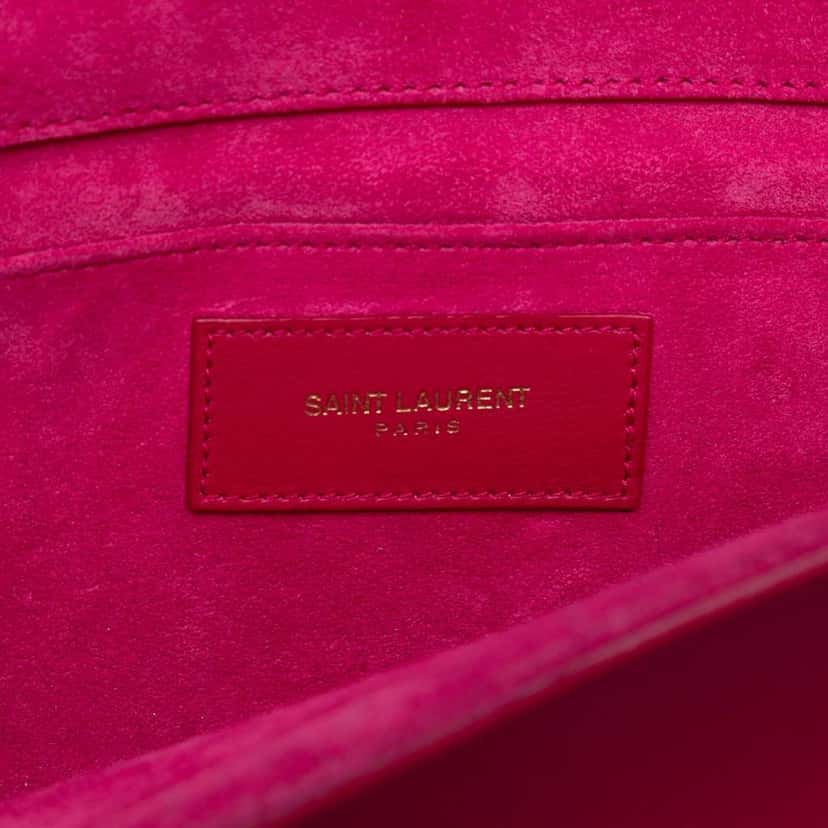 Saint Laurent Leather Chyc Ligne Clutch Pink Leather Good condition - Box View