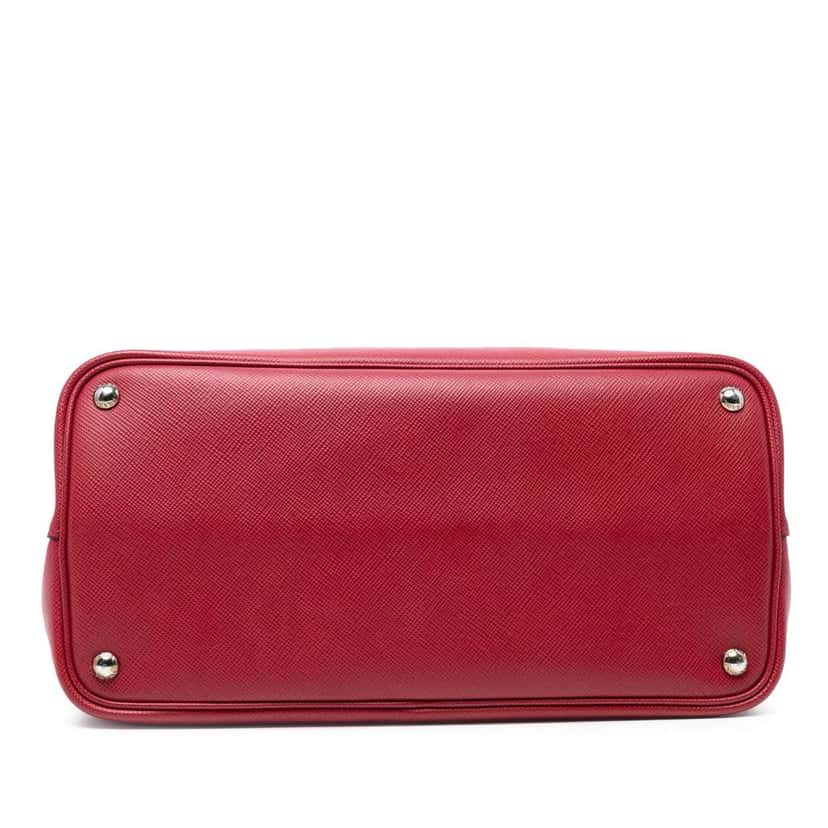 Prada Medium Saffiano Cuir Double Handle Satchel Red Leather Very good condition - Inside View
