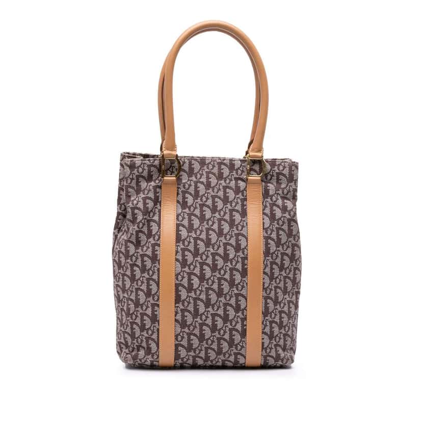 Dior Diorissimo Trotter Canvas Tote Brown Canvas Good condition - Front View