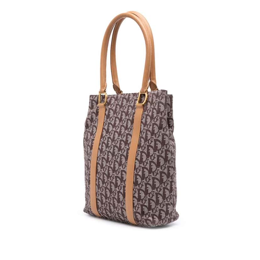 Dior Diorissimo Trotter Canvas Tote Brown Canvas Good condition - Back View