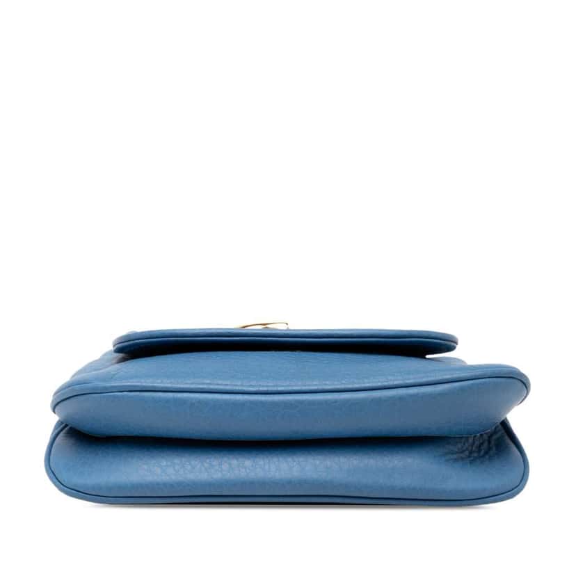 Gucci Small Leather 1973 Chain Crossbody Blue Leather Good condition - Inside View