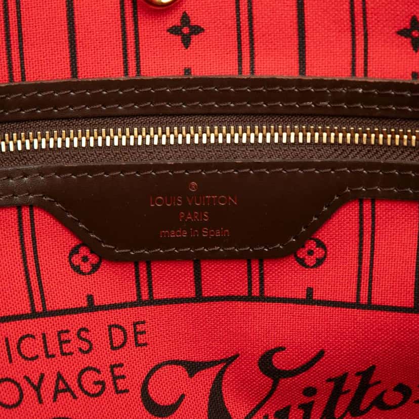 Louis Vuitton Damier Ebene Neverfull MM Brown Good condition - Box View
