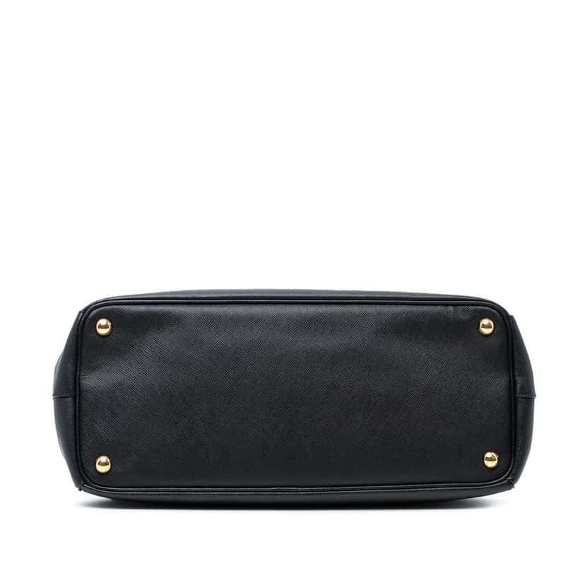 Prada Large Saffiano Lux Galleria Double Zip Satchel Black Leather Good condition - Inside View