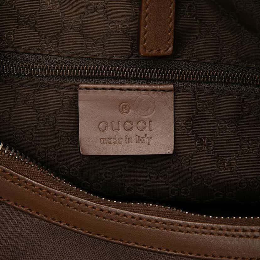 Gucci Canvas Web Shoulder Bag Brown Canvas Good condition - Box View