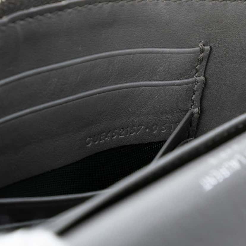 Saint Laurent Small Leather Monogram Sunset Crossbody Grey Leather Good condition - Box View