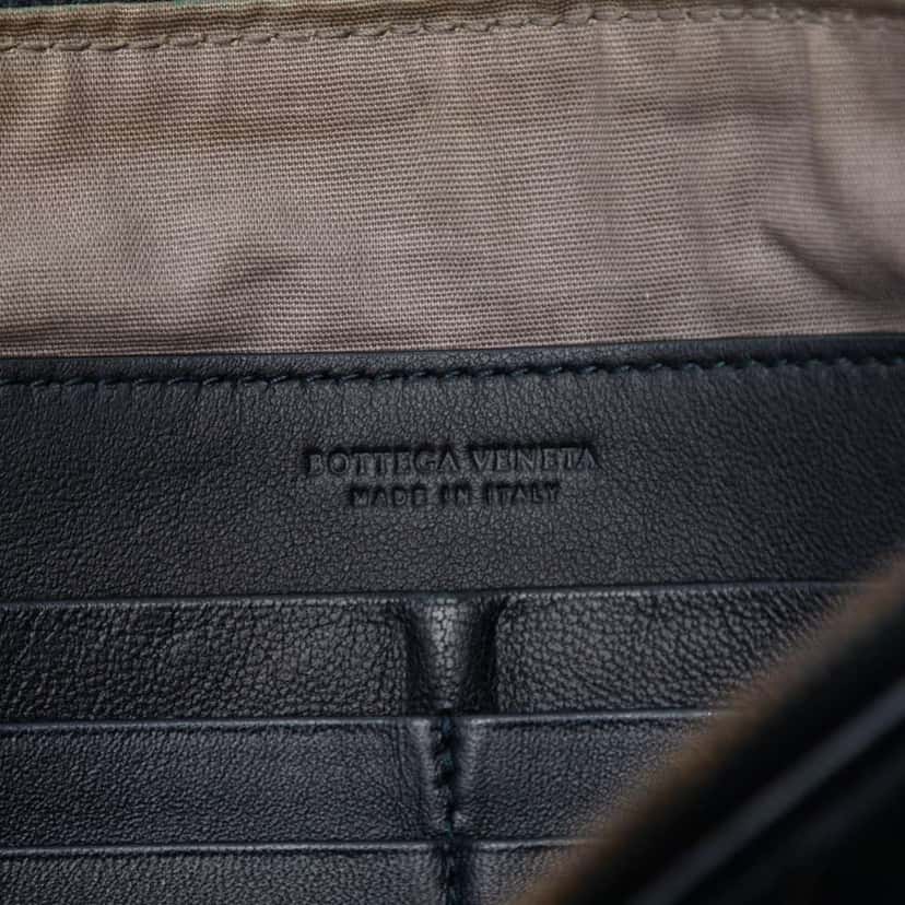 Bottega Veneta Nappa Intrecciato Clutch Black Leather Good condition - Box View