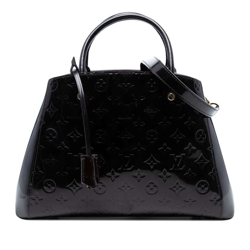 Louis Vuitton Monogram Vernis Montaigne MM Purple Leather Good condition - Front View