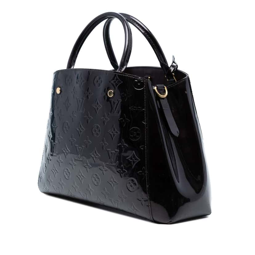 Louis Vuitton Monogram Vernis Montaigne MM Purple Leather Good condition - Back View