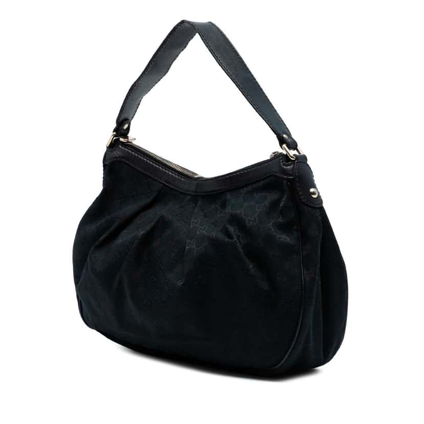 Gucci GG Canvas Sukey Shoulder Bag Black Canvas Good condition - Back View