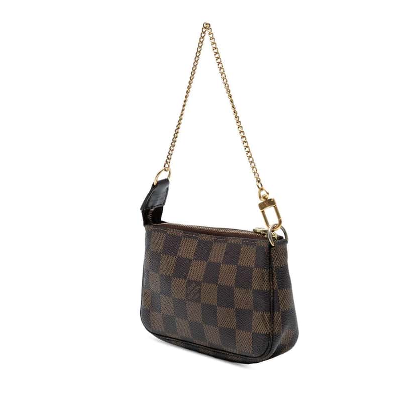 Louis Vuitton Damier Ebene Mini Pochette Accessoires Brown Good condition - Back View