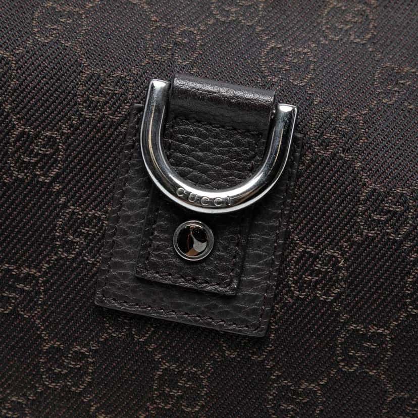 Gucci GG Denim Abbey D Ring Shoulder Bag Brown Denim Good condition - Box View