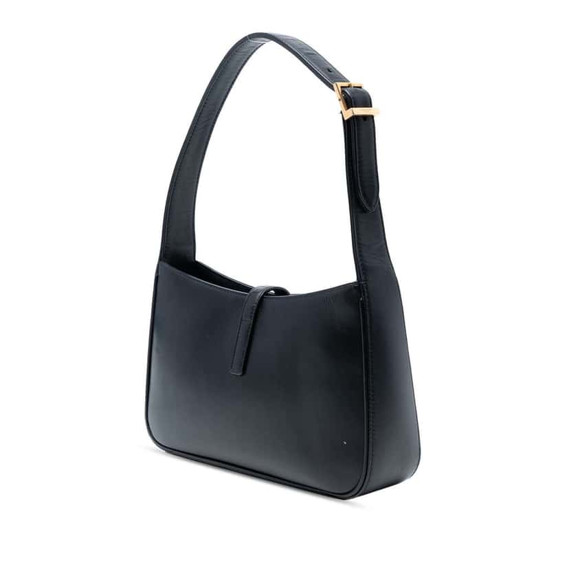 Saint Laurent Smooth Calfskin Le 5 a 7 Hobo Black Leather Good condition - Back View